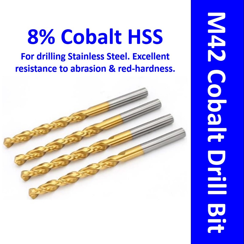 8% Cobalt M42 Cobalt Titanium Coated Drill Bit ️ Stainless Steel Drill ...