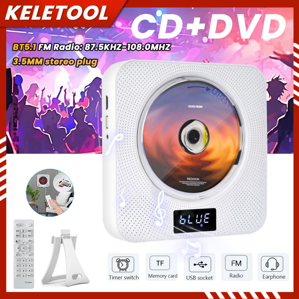 Portable CD DvD Player MP3 Music player with speaker | Shopee Singapore