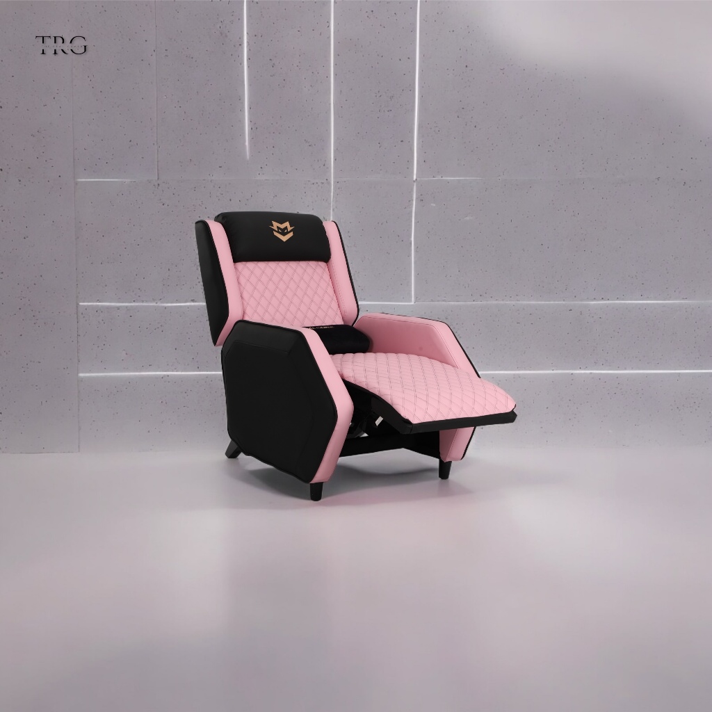 The Real Gamer Wyatt Gaming Sofa Chair Recliner Sofa Chair in Pink