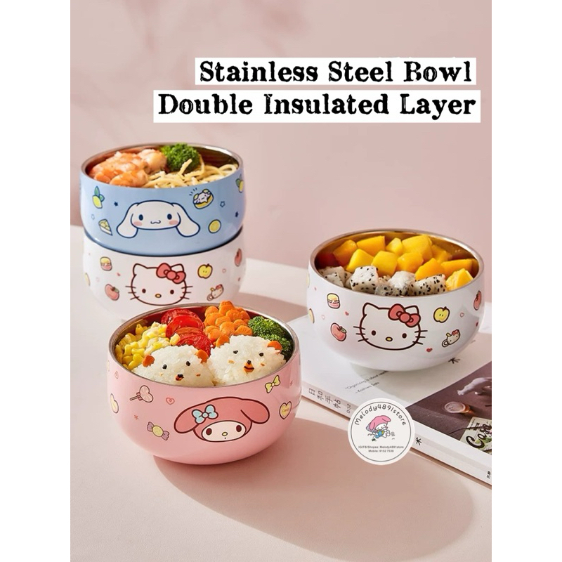 Authentic Sanrio Stainless Steel 316 Soup Or Rice Bowl For Children and ...