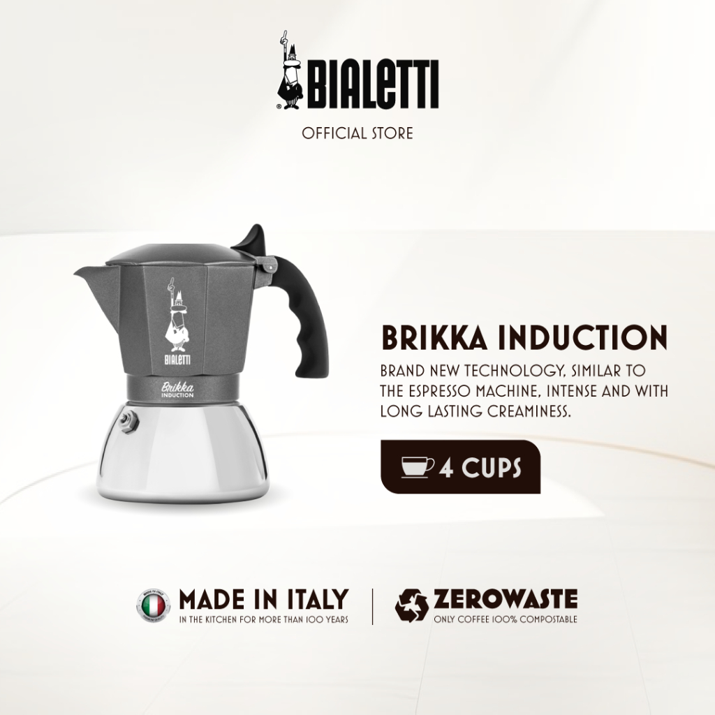 Bialetti Brikka Moka Pot Induction
