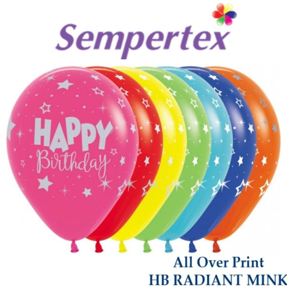 (SG seller) Happy birthday printed latex balloons ( in assorted ...