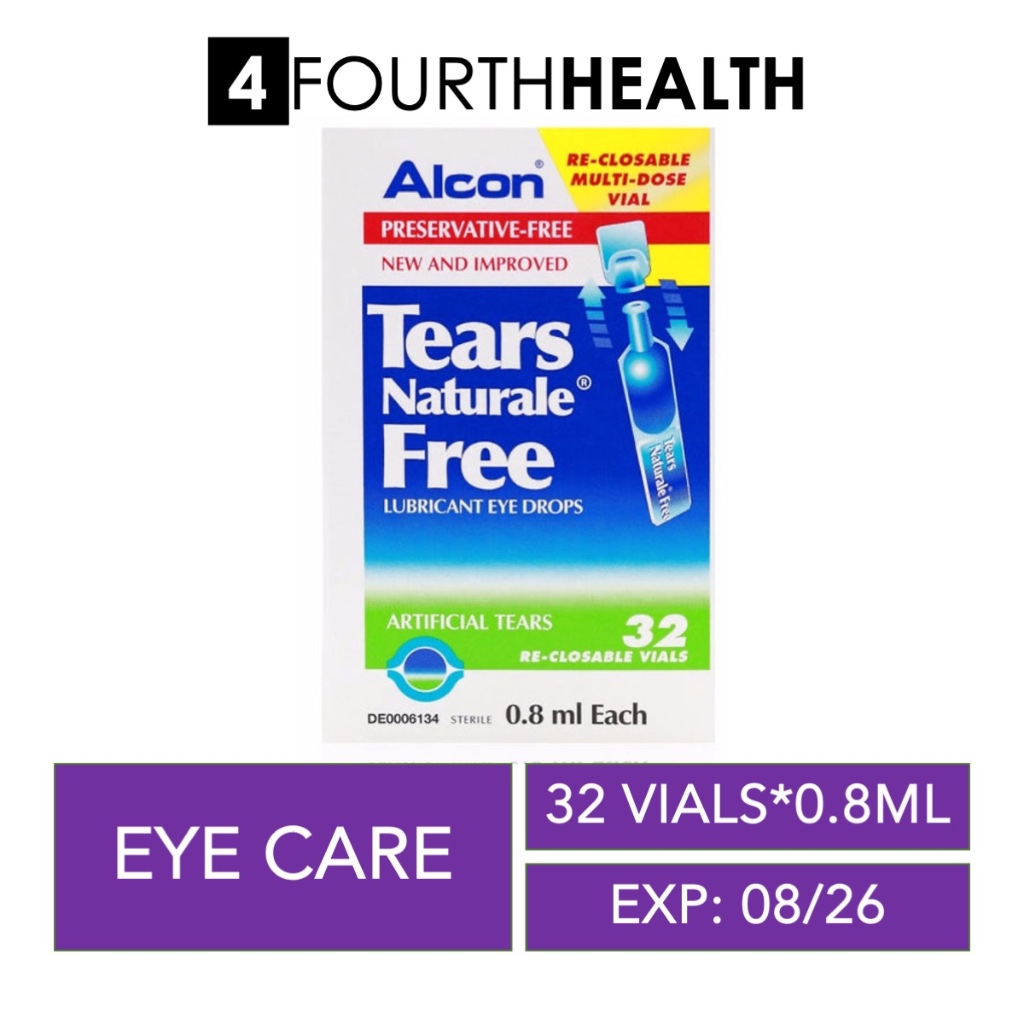 [EXP 08/26] Alcon Tears Naturale Free Lubricant Eye Drops Preservative ...