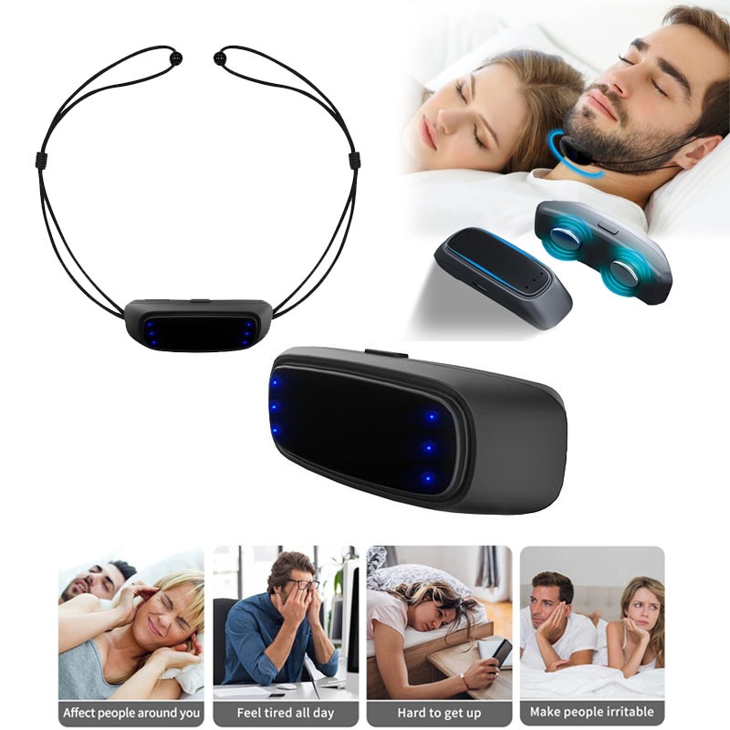 Electric Snoring Device Anti-Snoring Device with Elastic Ear Loops Chin ...