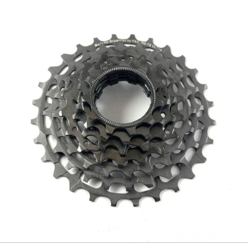 H&H 7 Speed Semi Unibody Cog Set for Brompton Bicycle P/T Line ( 11-28T ...