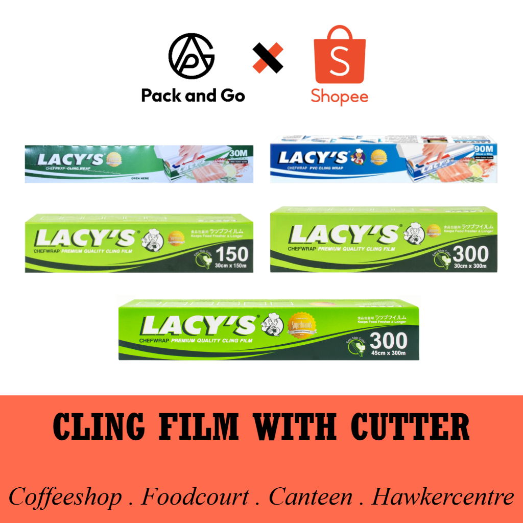🔥Local Seller🔥 CLING WRAP / ZIP WRAP / CLING FILM WITH CUTTER (LACY ...
