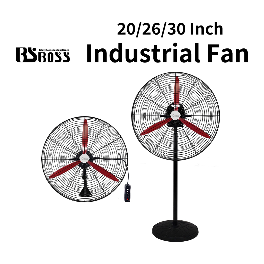 BSBOSS Industrial Fan Kipas Industri 20/26/30 Inch Heavy Duty Floor Fan ...