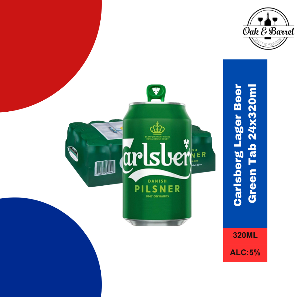 Carlsberg Lager Beer Green Tab 24x320ml Malaysia BBD Mar 2025 Sg 11134207 7rdvd