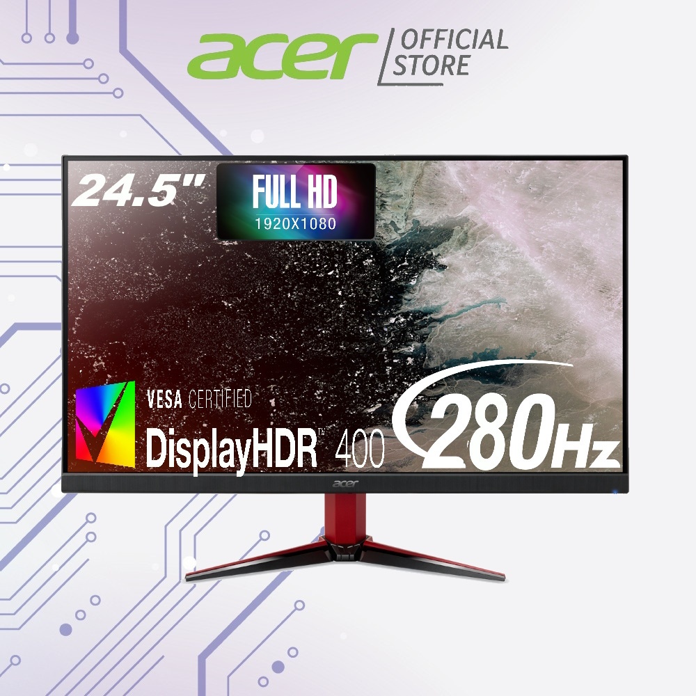 Acer Nitro VG252Q Z 24.5-Inch FHD IPS Gaming Monitor with 280Hz Refresh ...