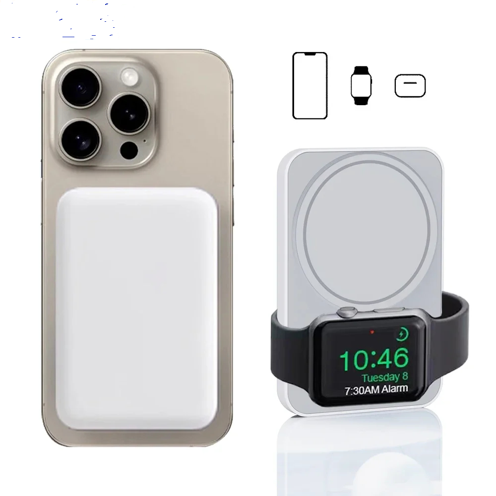 for Apple Watch Magnetic Wireless Power Bank 10000mAh External