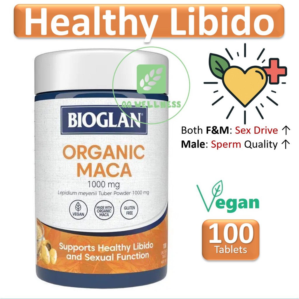 Bioglan Superfoods Maca 100 Tablets Halal Organic Healthy Libido Sex ...