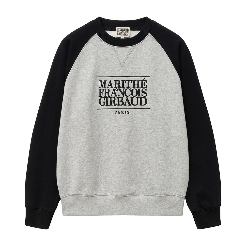 さらに100円引き◆MARITHE◆CLASSIC LOGO SWEATSHIRT CLASSIC LOGO EMBROIDERY SWEATSHIRT BRUSHED butter - MARITHE