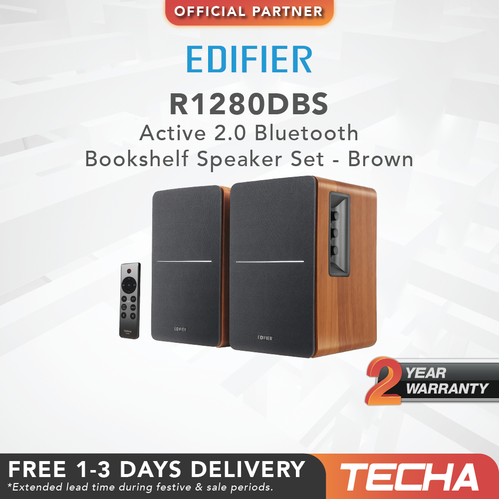 [FAST SHIP] Edifier R1280DBS | Bluetooth Bookshelf Speakers (Black ...