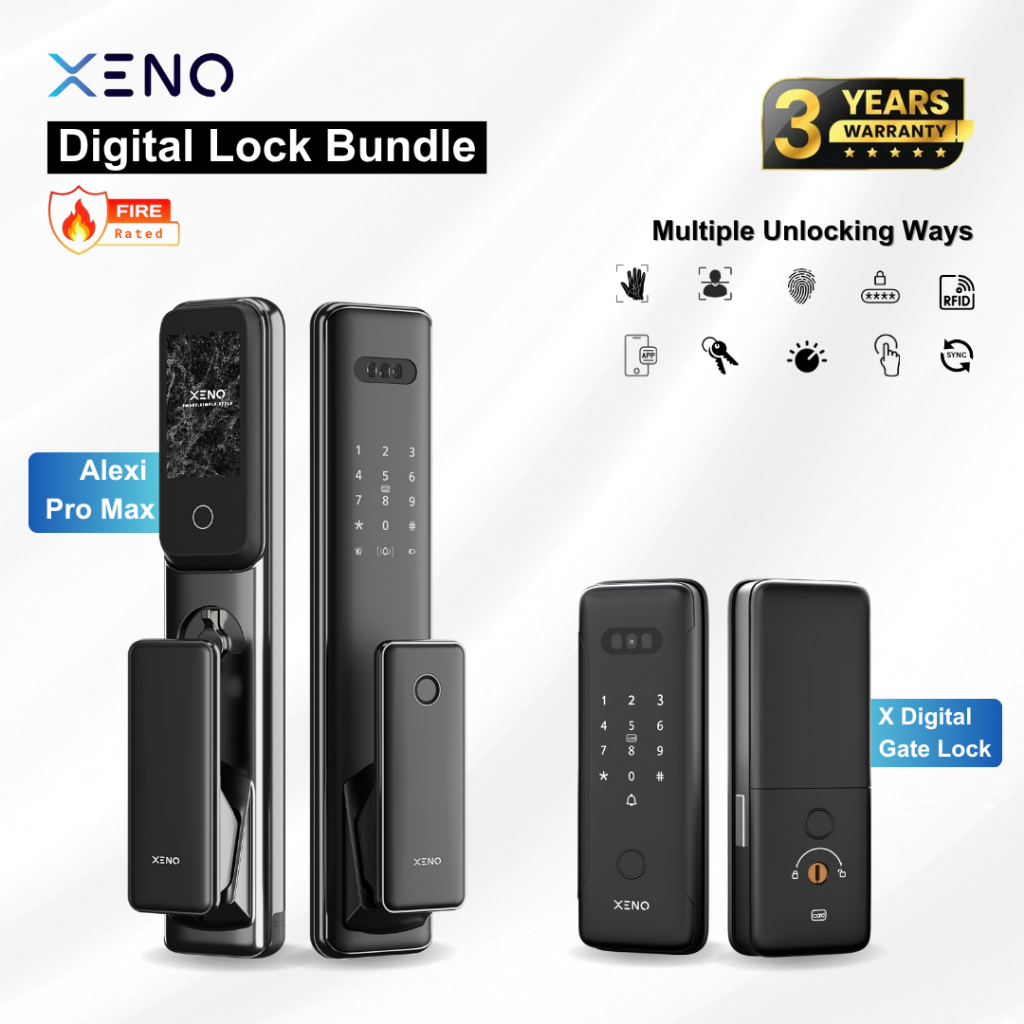 XENO Alexi ProMax Digital Door Lock and Gate Lock Bundle | Digital Door ...