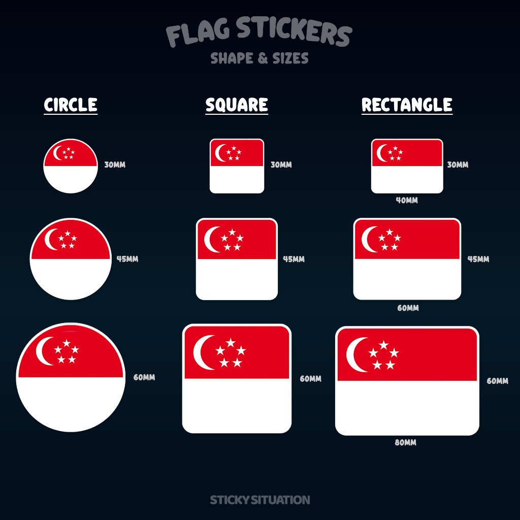 Country Flag Stickers | Sticker Pack | Shopee Singapore