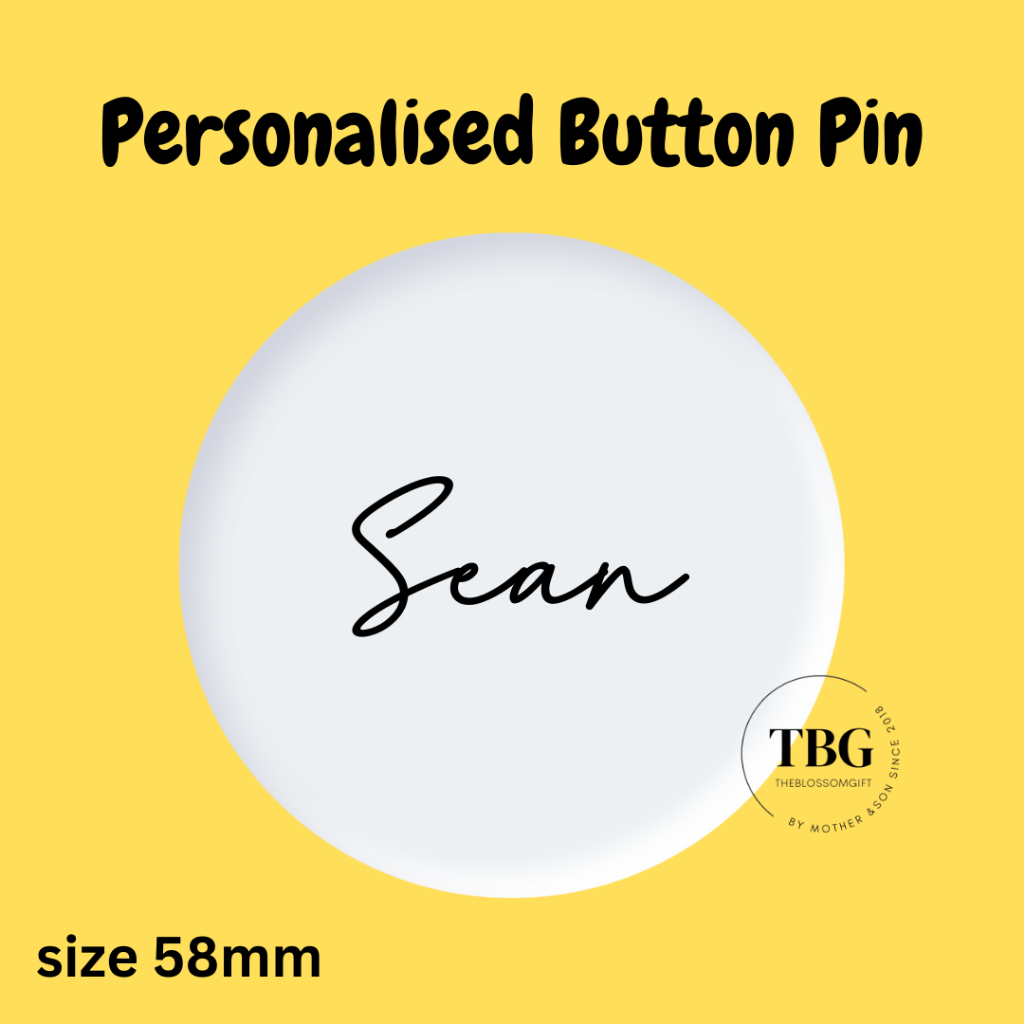 SG SELLER | Personalised Button Badge Pin | gift xmas children day ...