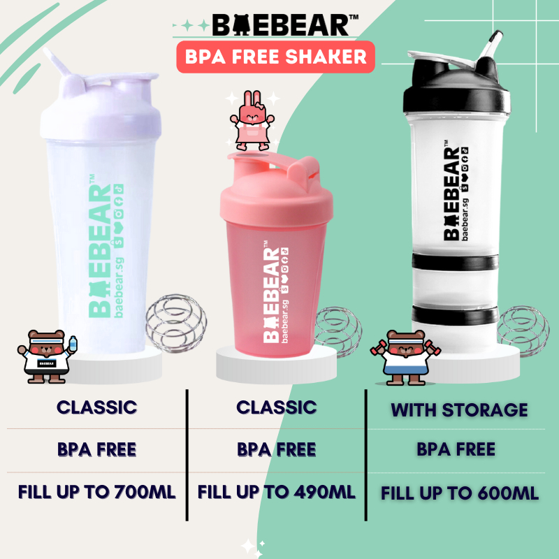 [Cheapest] Baebear Protein Shaker Bottle with Blender Ball BPA Free
