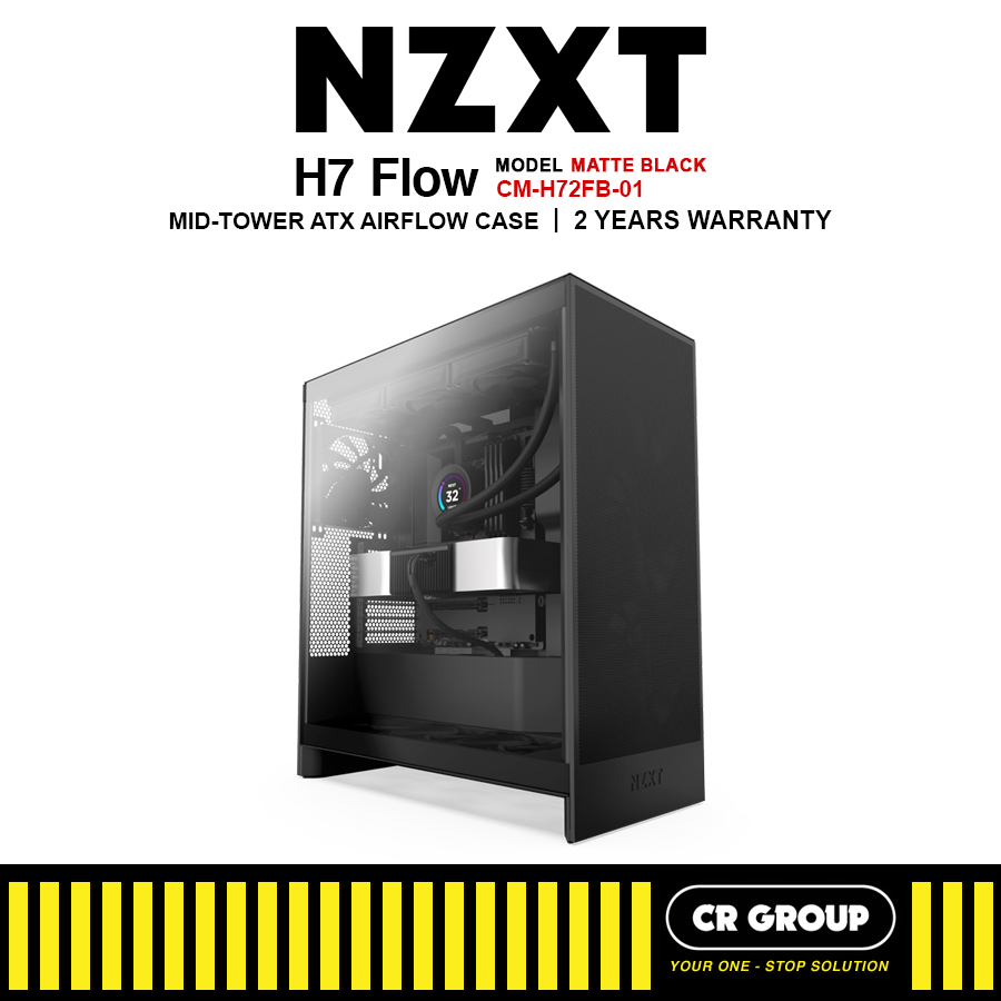 2024 NZXT H7 Flow - Mid-Tower ATX Airflow PC Case - High-Performance ...