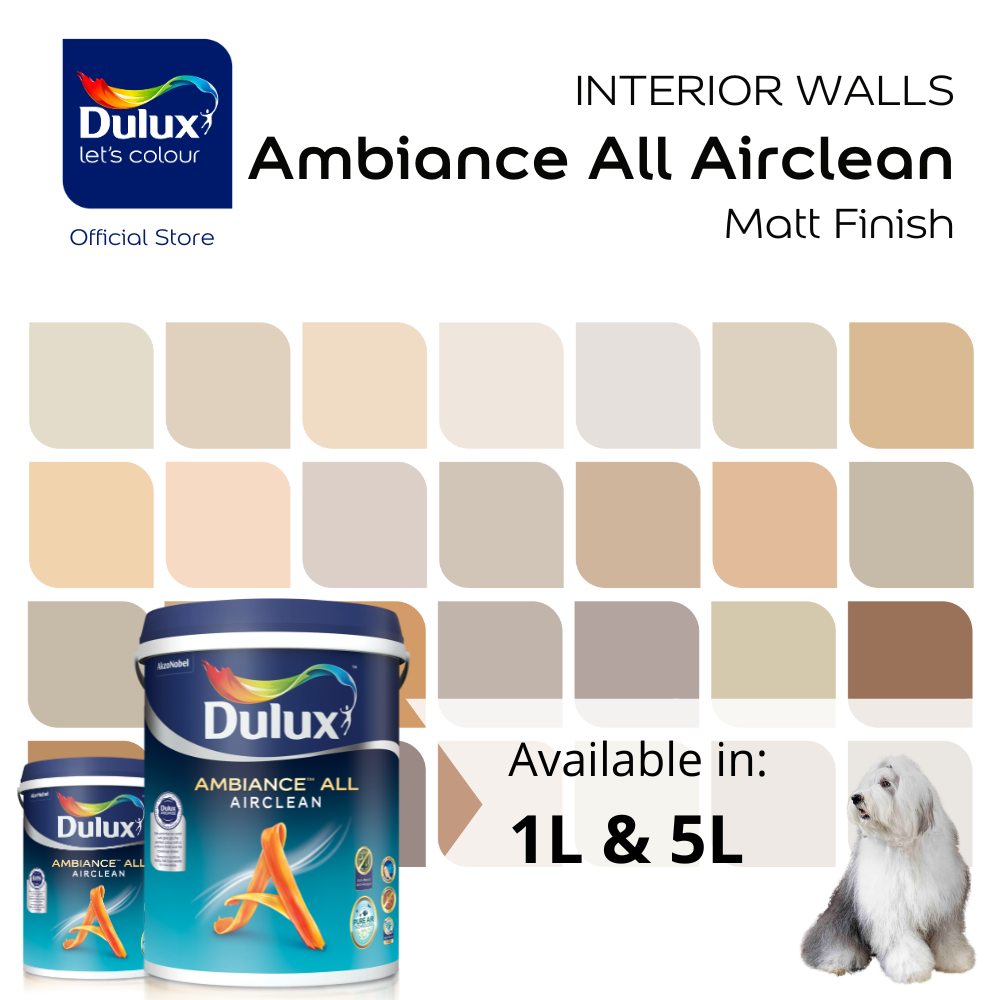 Dulux Ambiance All AirClean I Interior Paint | Matt Finish | Remove ...