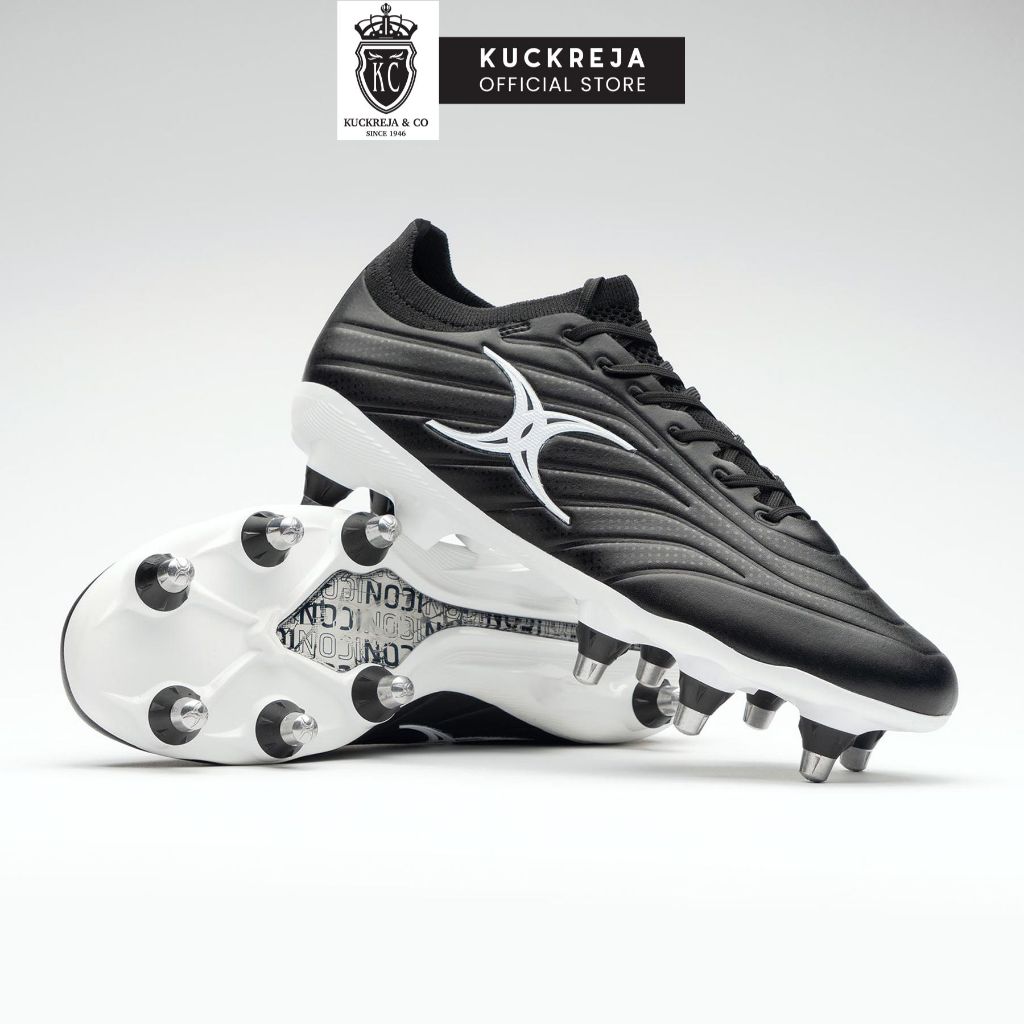 Gilbert Icon Power X Rugby Boots - 8 Stud (Black) | Shopee Singapore