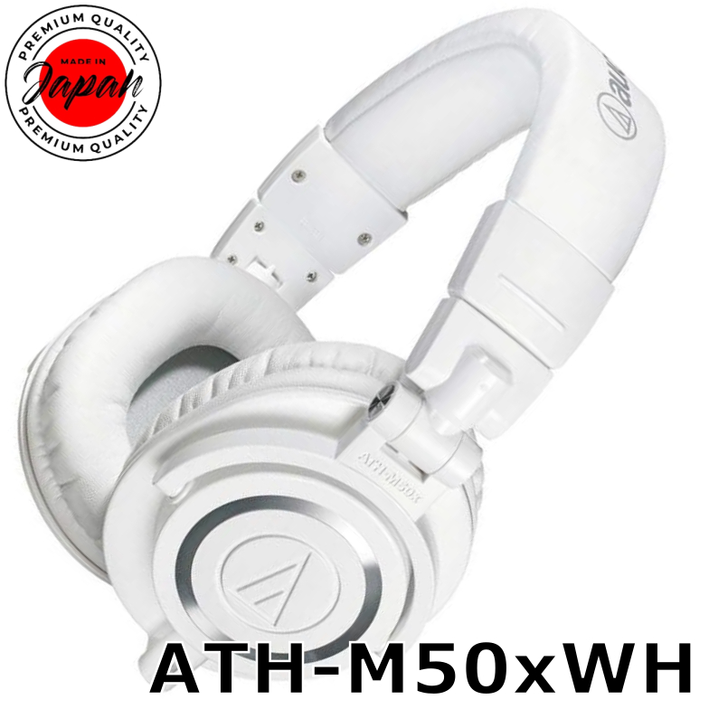 Audio Technica / ATH-M50xWH White Monitor Headphones wired On-ear