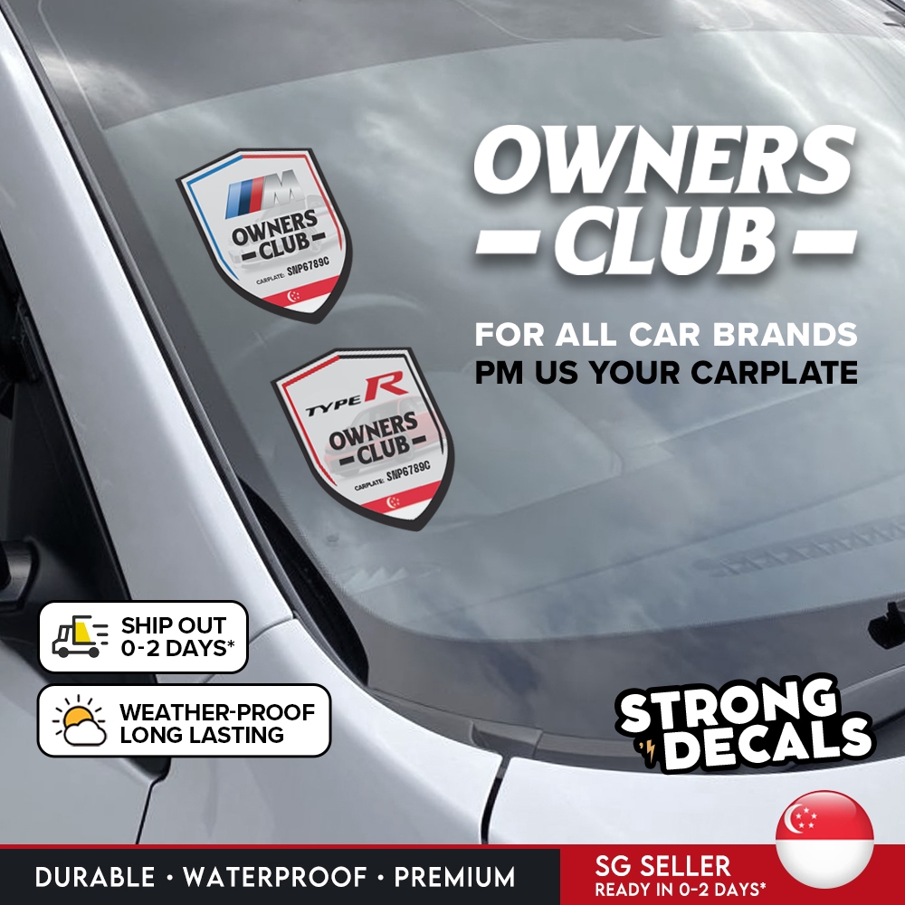 [SG Seller] Owners Club Decal Sticker | Shopee Singapore