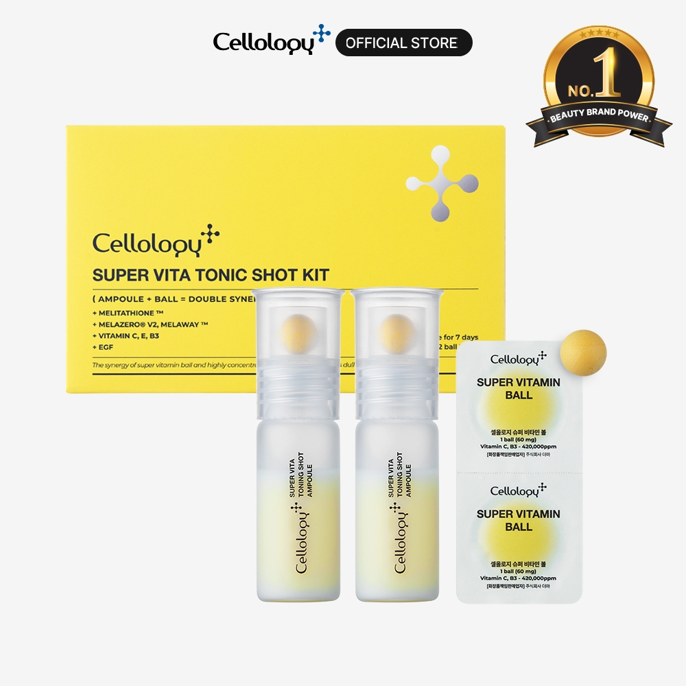 [Cellology] Super Vita Toning Shot Kit (Ampoule 2ea + Vitamin Ball 4ea ...
