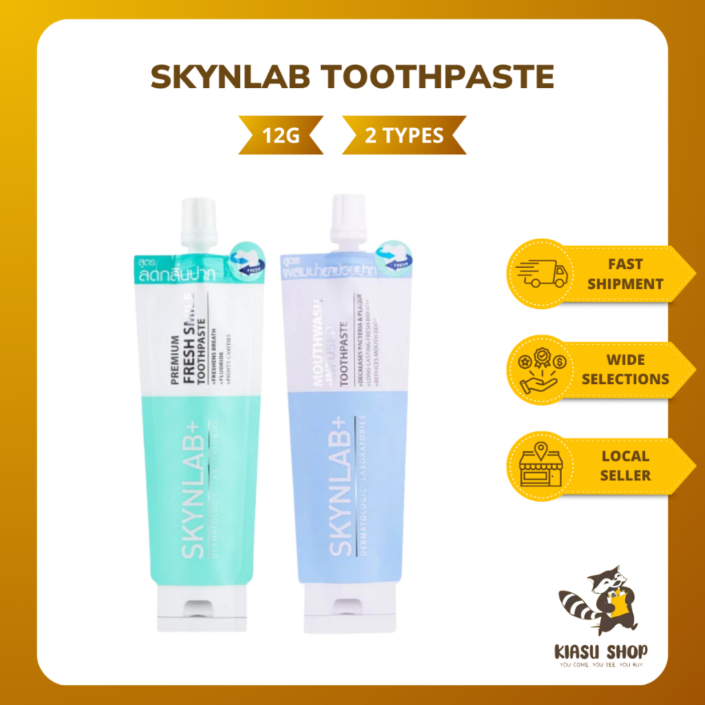 Skynlab Toothpaste 12g Mouthwash-Infused Premium Fresh Smile Fresh ...