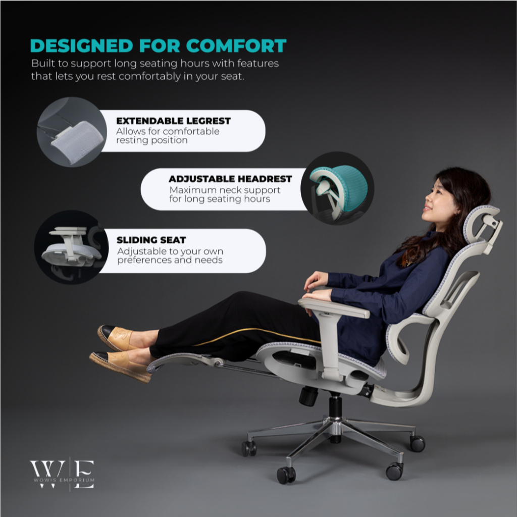 Wowis Emporium V1 Customizable Mesh Ergonomic Supreme Office Computer Gaming Chair Lumbar Support Shopee Singapore