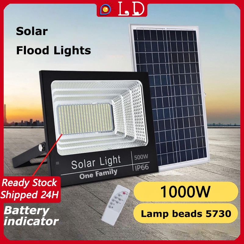 1000W Solar Light Outdoor Lighting Warm/White Light Waterproof Solar ...
