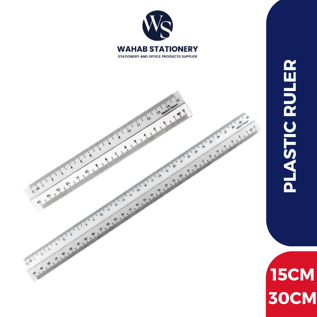 Plastic Ruler 15cm & 30cm | Compact Measuring Tool for School, Office ...