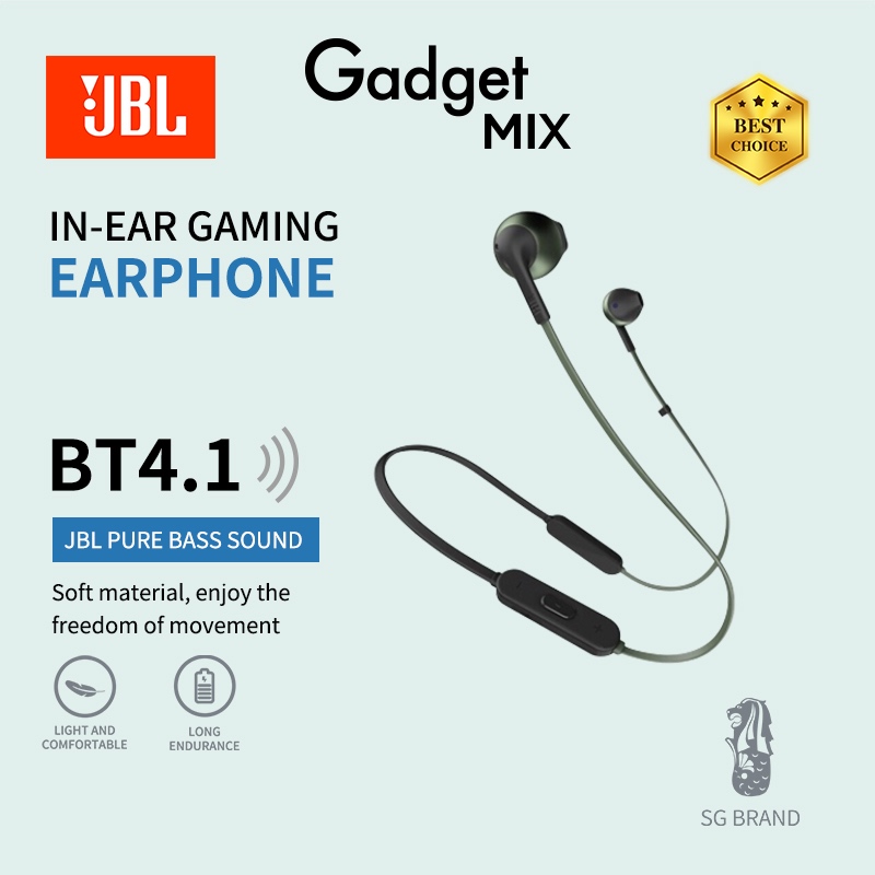 Gadget MIX JBL T205BT Bluetooth Wireless Half In Ear Gaming Headset Earbuds Shopee Singapore