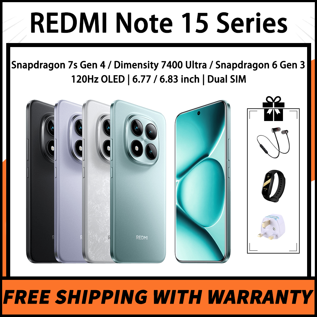 REDMI Note 15 pro+ Snapdragon 7s Gen 4 / REDMI Note 15 pro Dimensity ...
