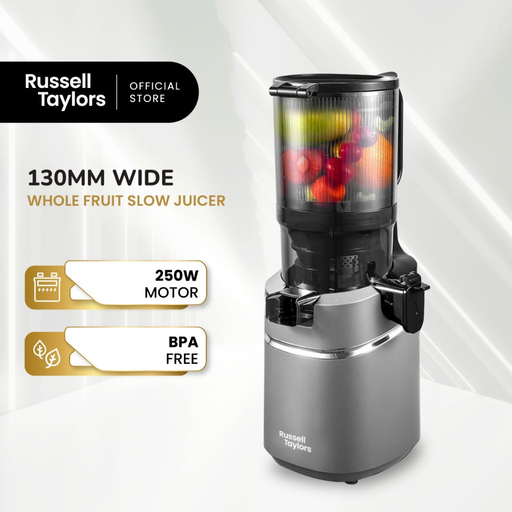Russell Taylors Masticating Cold Press Slow Juicer Whole Fruit Extra