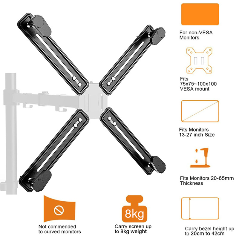 VESA Adapter For Monitor Arm To Use With Non-VESA monitor (monitors ...