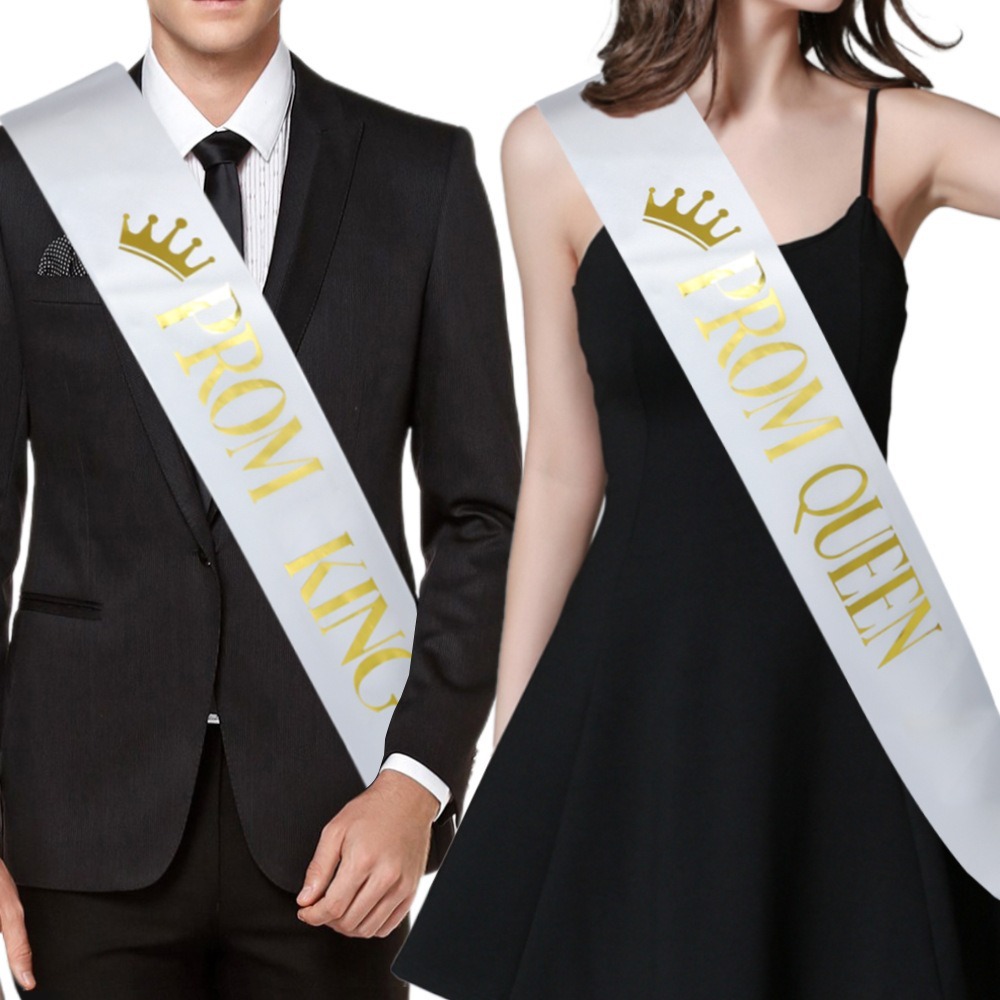 Prom Decoration Sash King Queen Crown Prom King and Prom Queen Sashed ...