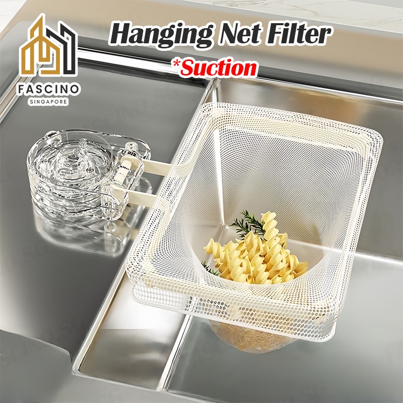 【SG】Kitchen Hanging Net Filter Suction Sink Strainer Net Disposable ...