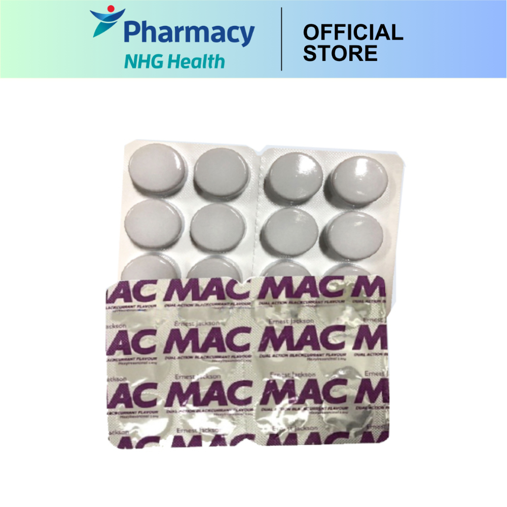 Mac Dual Action Blackcurrant Flavour 12s [for sore throat] | Shopee ...