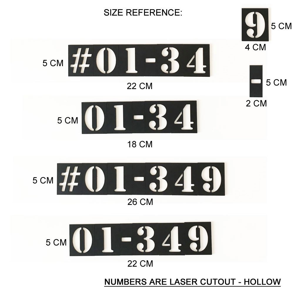 Acrylic Stencil Number Tiles - HDB Unit Number, Condo Number, Address ...