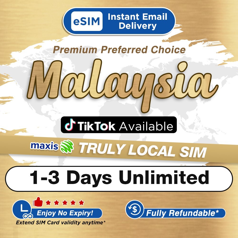 Malaysia eSIM Ultimate Maxis 5G 1-3Days Daily 500MB-3GB Data | Instant ...