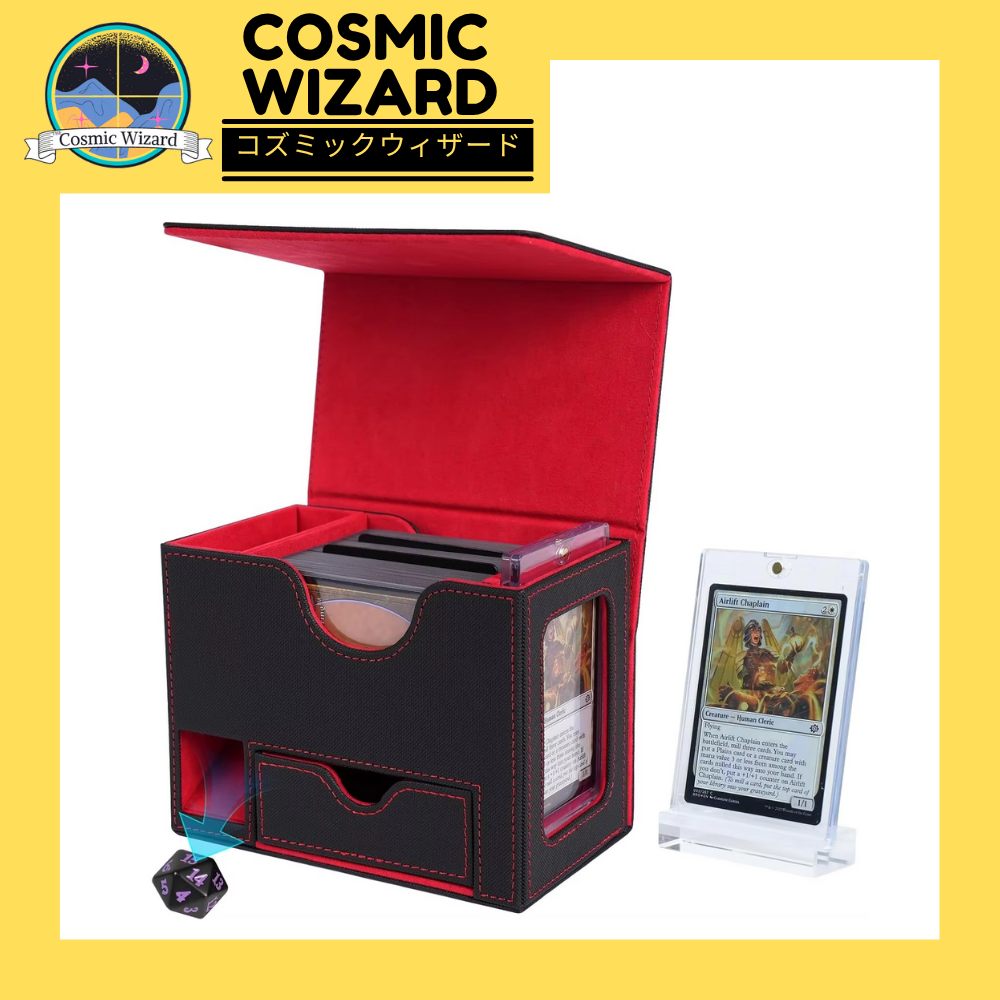 Magic the Gathering Commander Deck Box with dice tower (Red) | Shopee ...