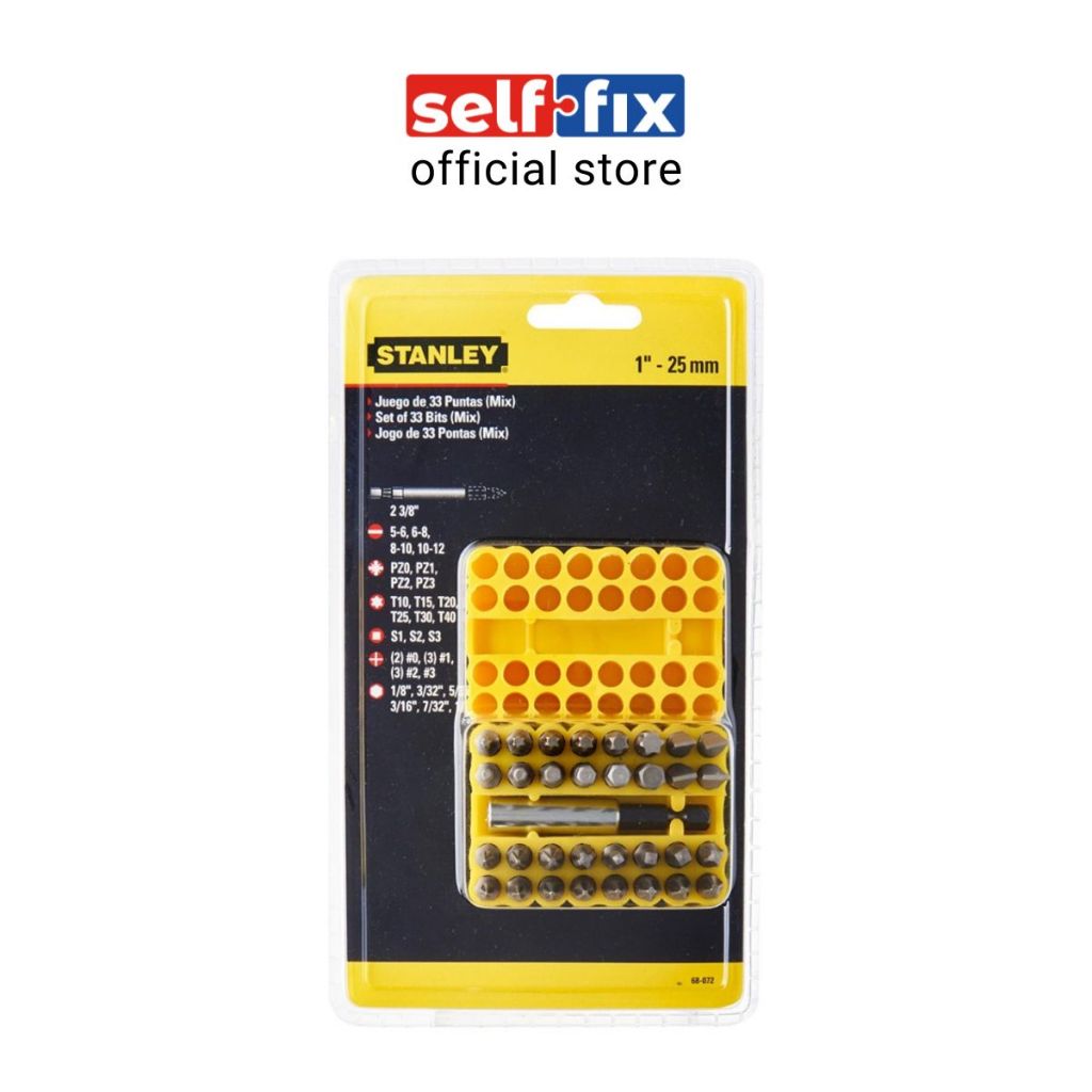 Stanley 68-072 Screwdriver Insert Bit Set 33pc | Shopee Singapore