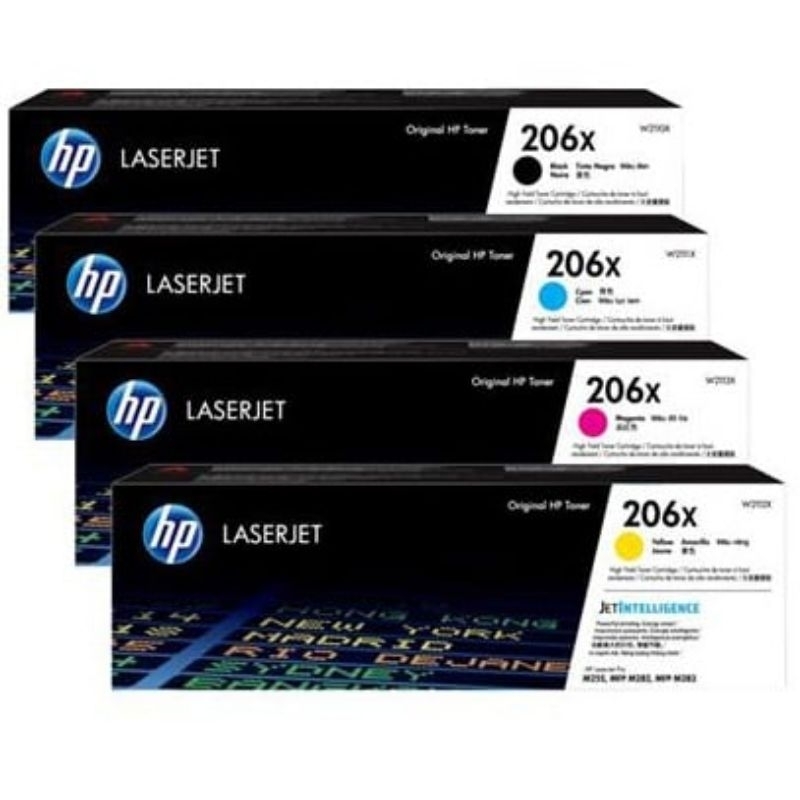 Genuine Original HP 206 206A 206X Black Cyan Yellow Magenta Colours ...