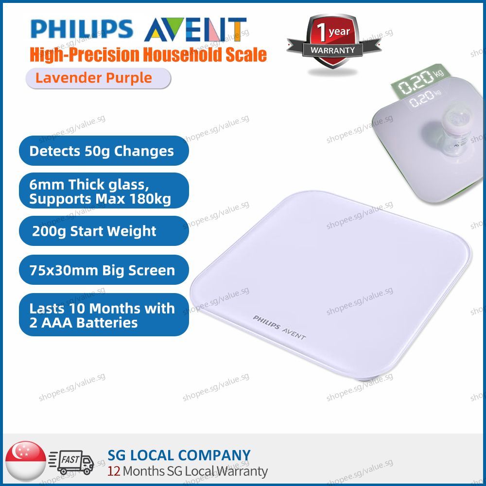 Philips AVENT Weight Scale/200g to 180kg/ High-Precision Smart - Main Image
