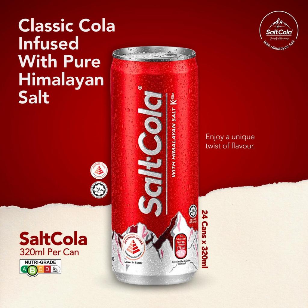 Salt Cola with Himalayan Salt (320ml x 24 Cans) | Shopee Singapore