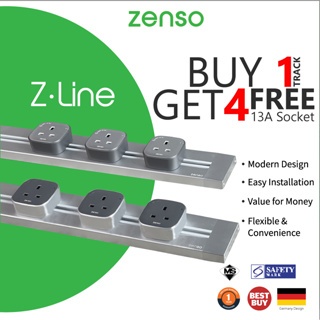 ZENSO - Z.Line Power Track- SILVER (Surface) + FREE 4unit 13A Power ...