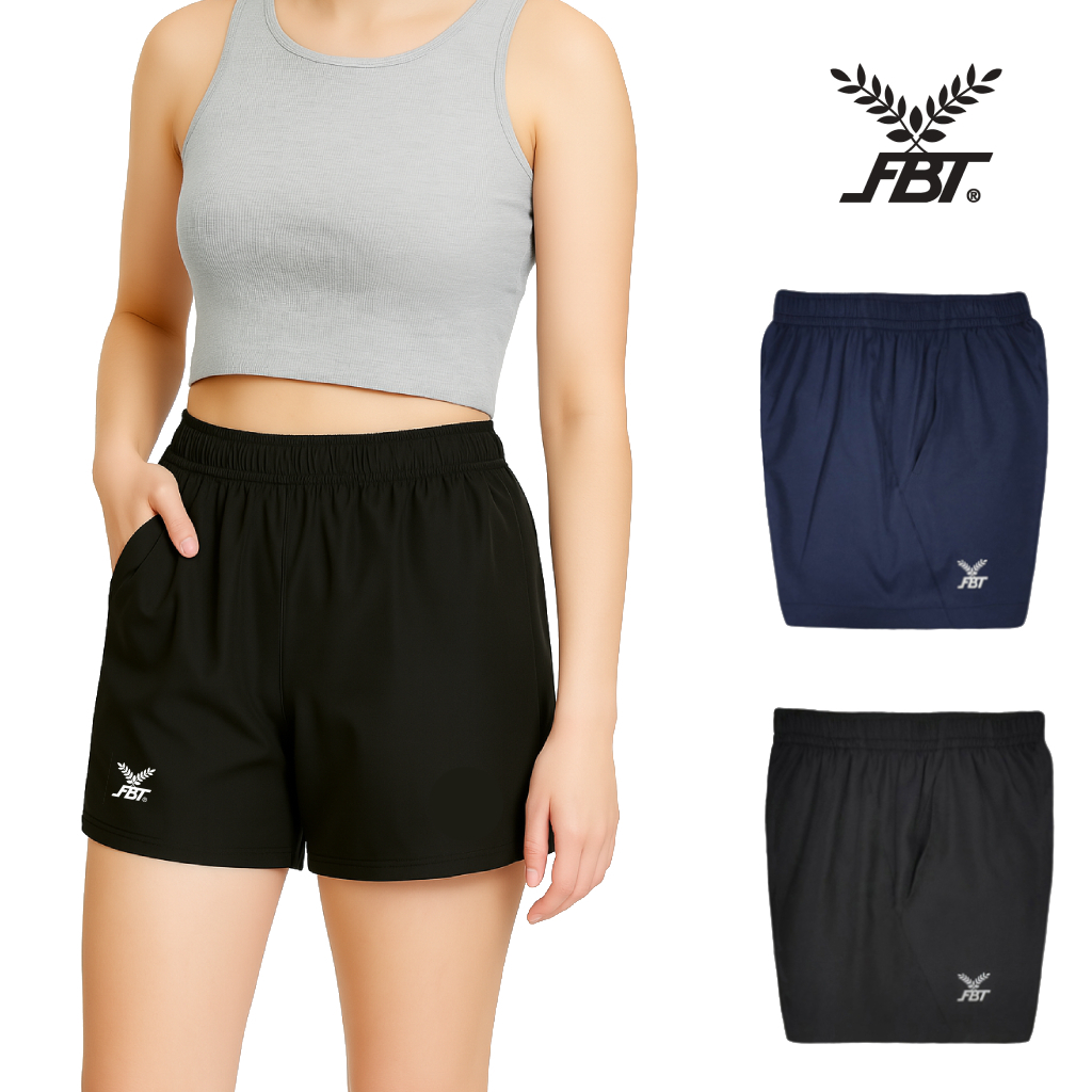 FBT Women’s Sports Shorts with Side Pockets | Quick Dry Running & Gym ...
