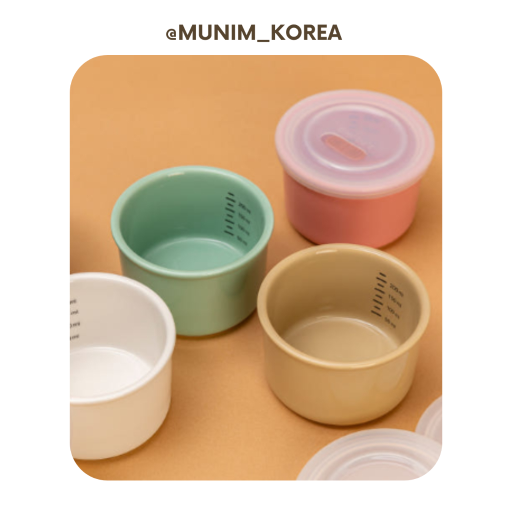 Image result for [BLUEMAMA] Ceramic Baby Food Storage Containers 250ml - Set of 3 ...