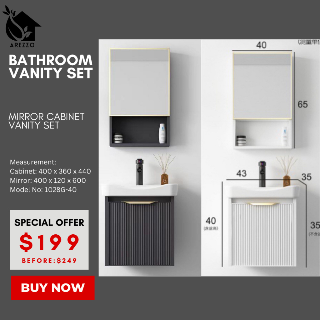 SG Stocks 40CM. Bathroom Basin Vanity Set / Bathroom Cabinet ...