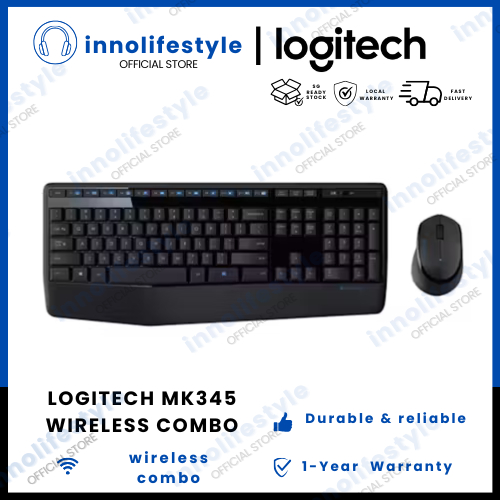 LOGITECH MK345 WIRELESS KEYBOARD AND MOUSE COMBO (1Y WARRANTY) | Shopee ...